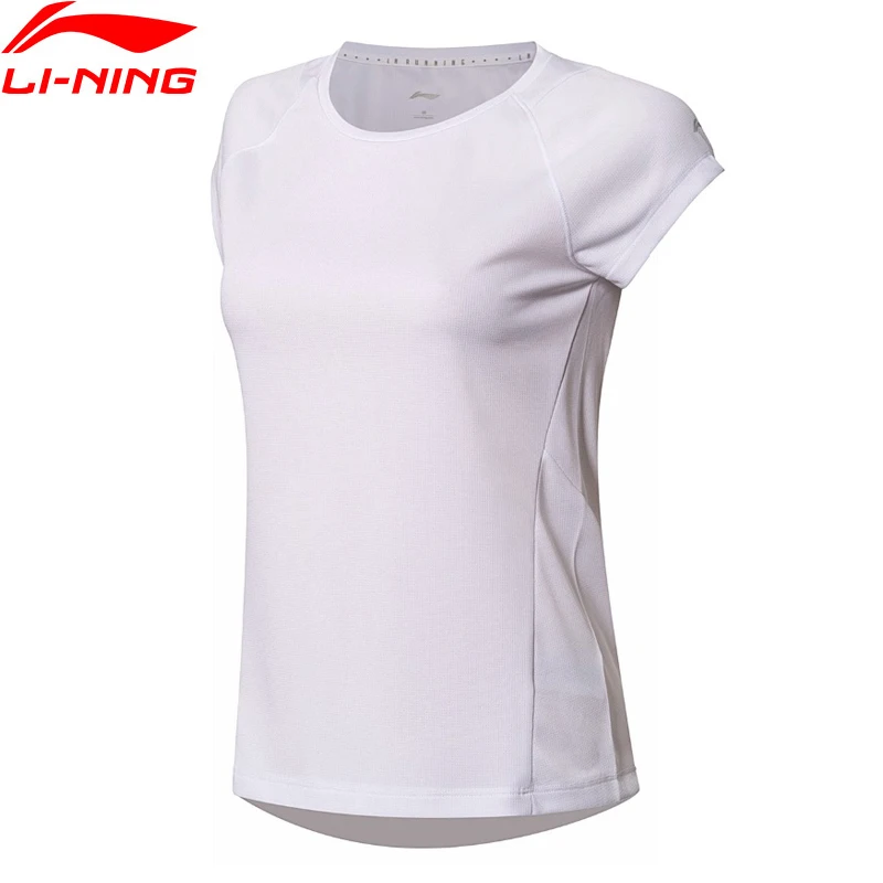 Женская Спортивная футболка Li Ning облегающая из 100% полиэстера для бега ATSN024