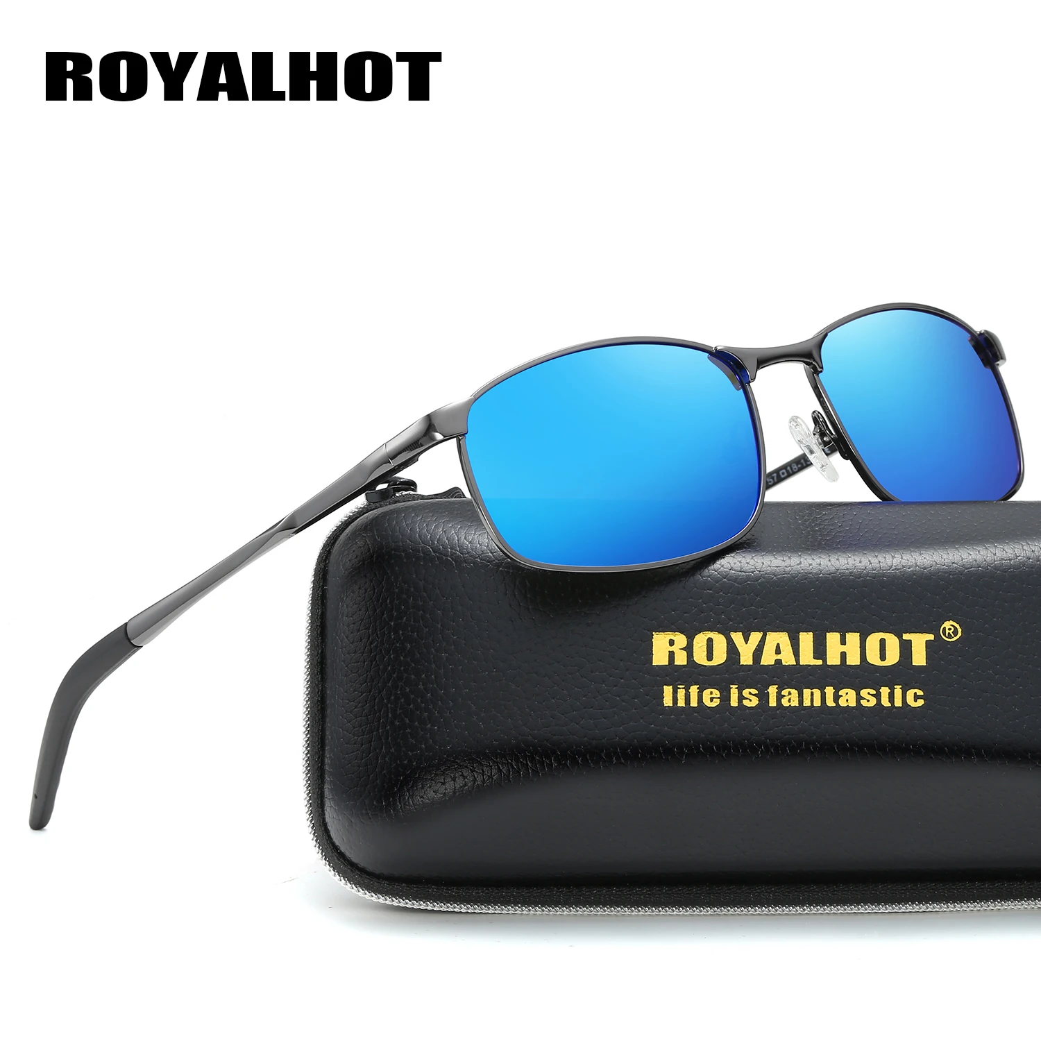 RoyalHot мужские женские ретро поляризационные алой Прямоугольная оправа