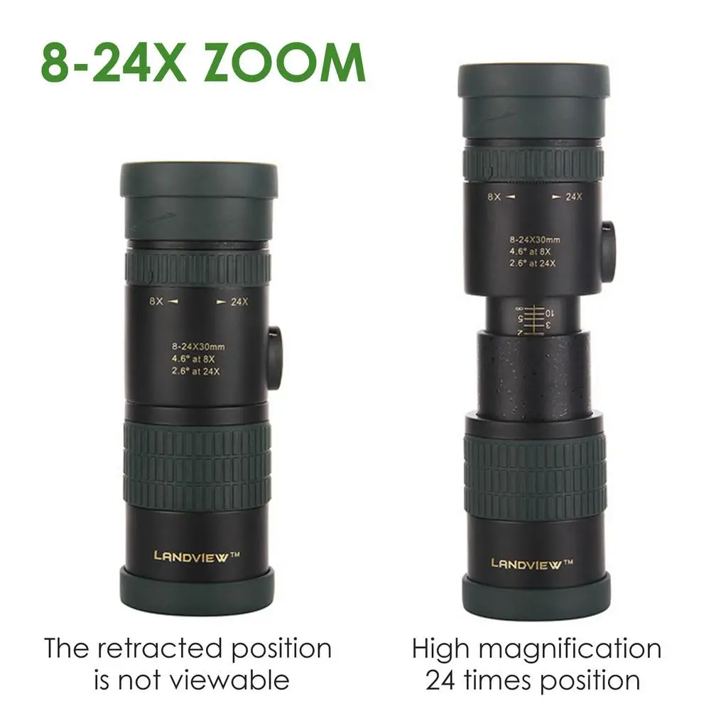 

8-24X Phone Camera Lens Telescope Super Telephoto Zoom Monocular Telescope Tripod Clip Set Mobile Phone Lens Accessories