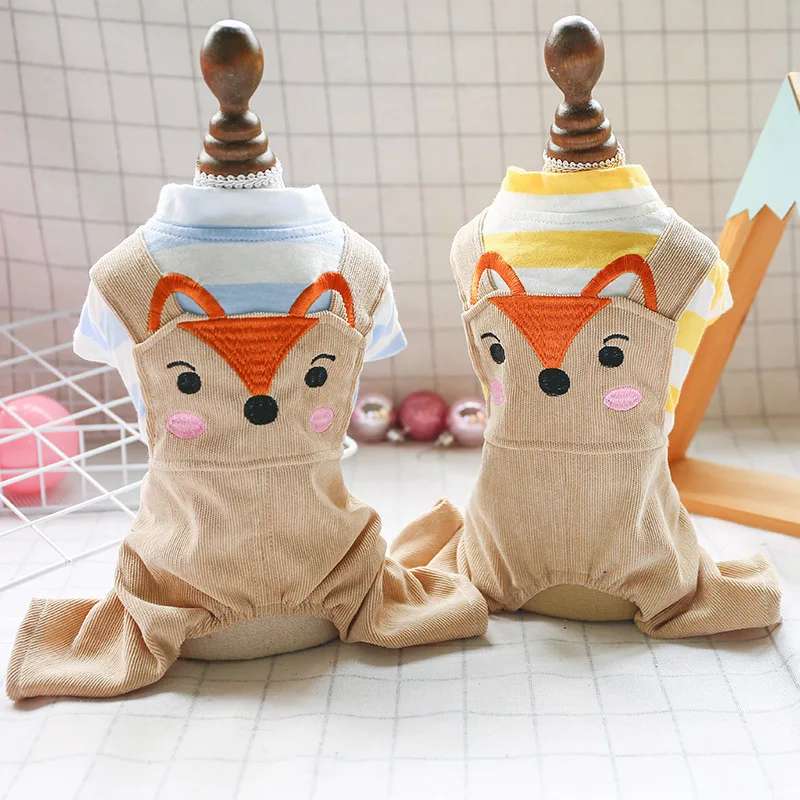 Одежда для собак на весну и лето новейший стиль удобный мультяшный дизайн