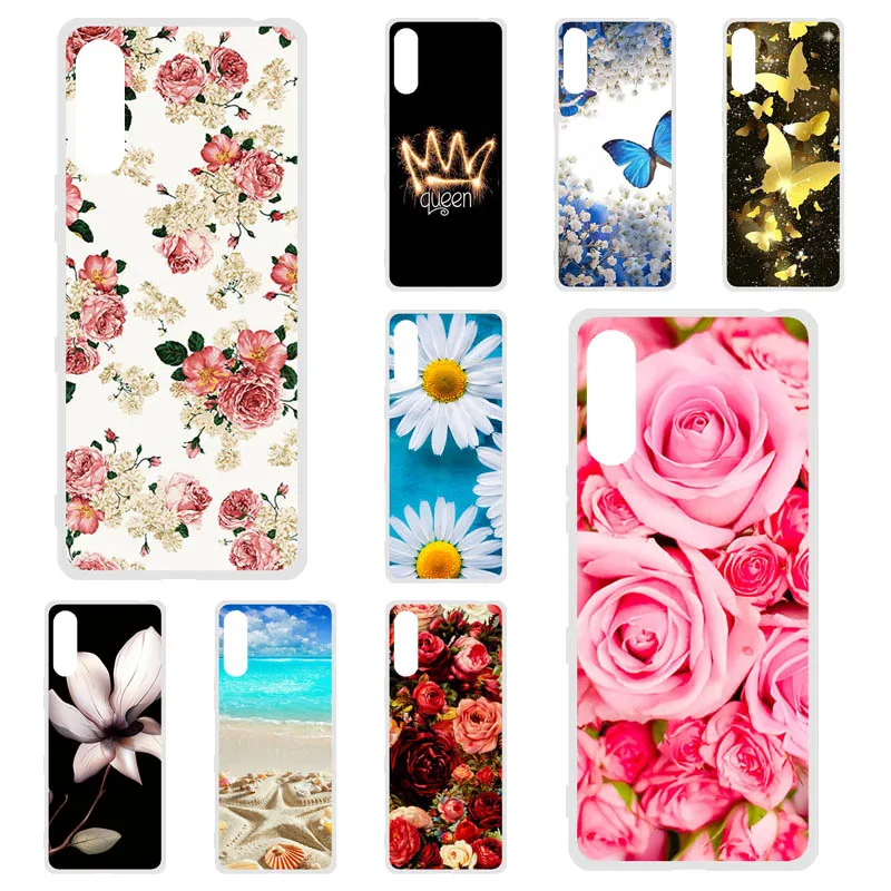 

Phone Case For Sony Xperia L4 Case Silicon Floral Painted Protective Bumper Coque For Sony L4 6.2 inch Cover Soft TPU Fundas
