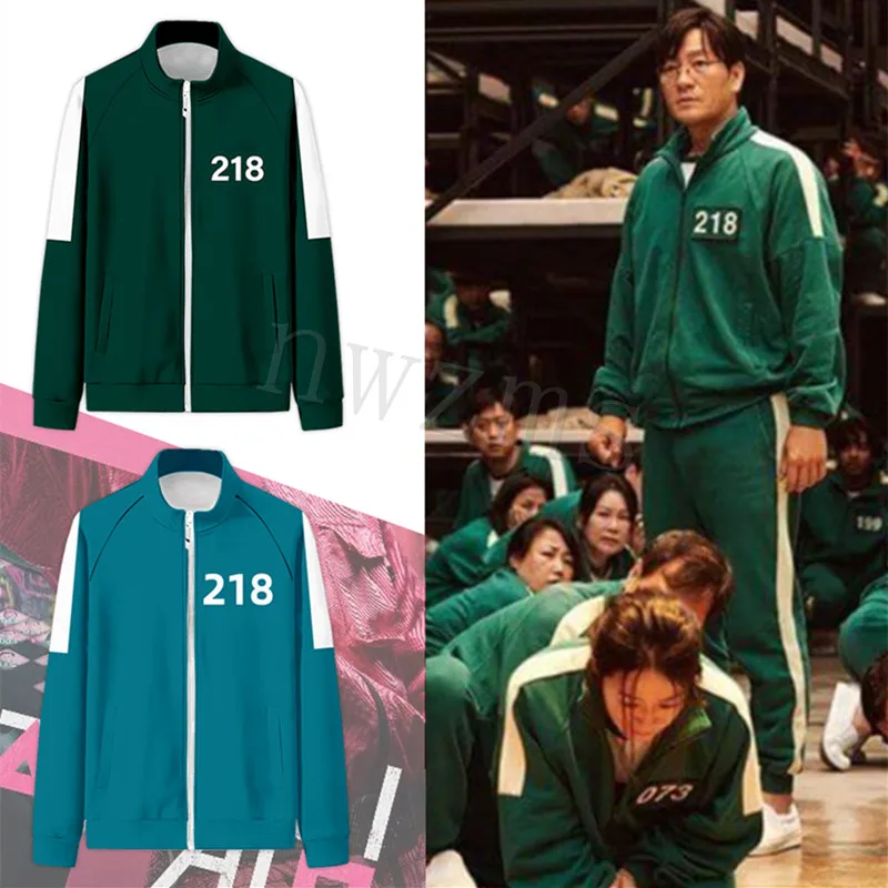 

game Squid cosplay costume men's jacket Fall 2021 Korean TV series same sportswear plus size 456 national Hoodie Hallowmas