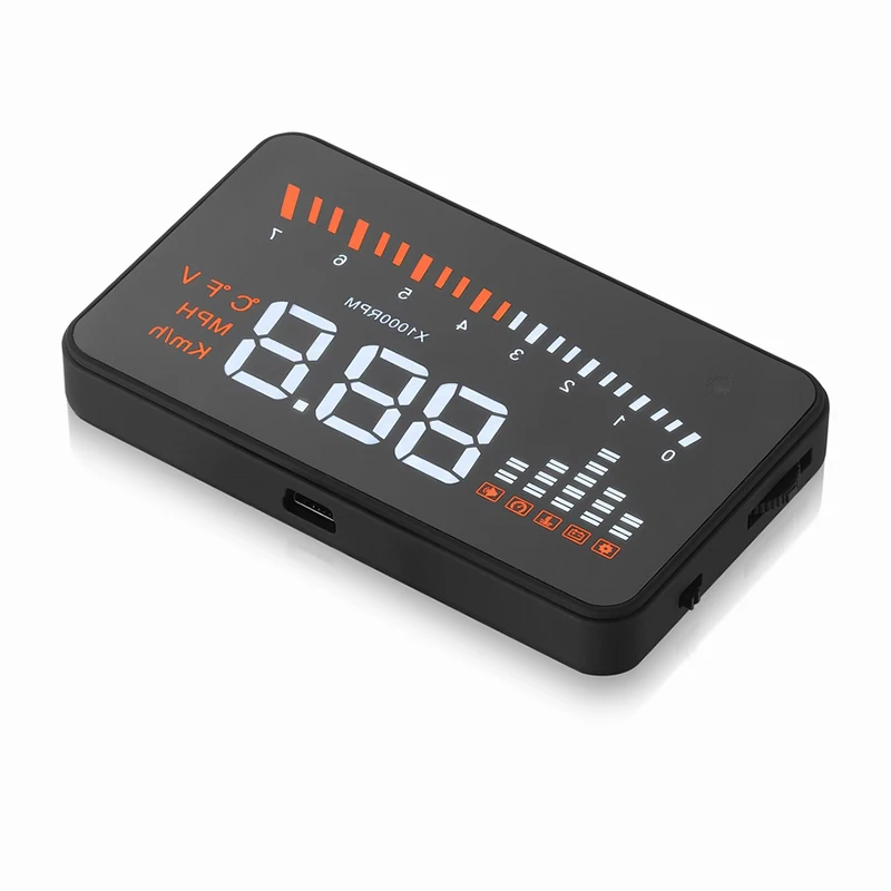 Автомобильный hud Дисплей автомобиля-Стайлинг X5 " Автомобильный GPS Спидометр OBD2 II интерфейс Цифровой Автомобильный спидометр