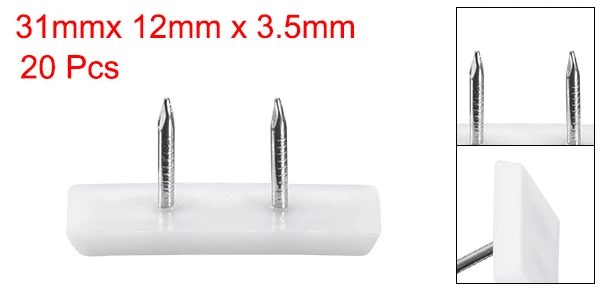 

uxcell Uxcell 20/40/60/80 шт., гвоздь для ножек мебели, квадратный защитный коврик для ног стула, стола, 31 мм x 12 мм, белый пластик