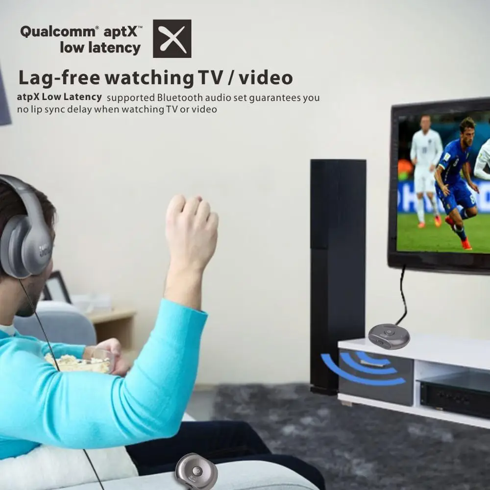 Avantree PLUG & PLAY aptX низкая задержка Bluetooth передатчик и приемник набор для ТВ наушники 3