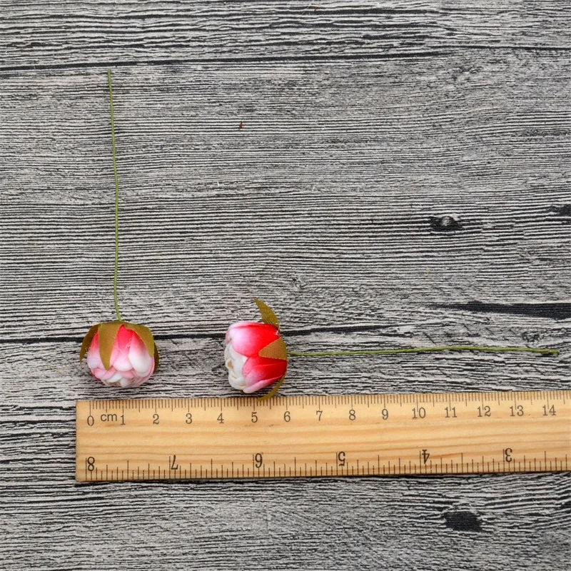 60 шт. искусственный цветок атласной чайной розой бутон ручной работы свадебное