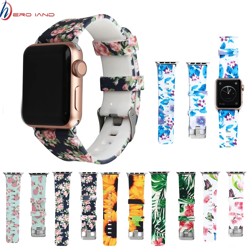 Ремешок для apple watch band correa 4 3 44 мм 40 iwatch 42 38 спортивный силиконовый браслет ремень