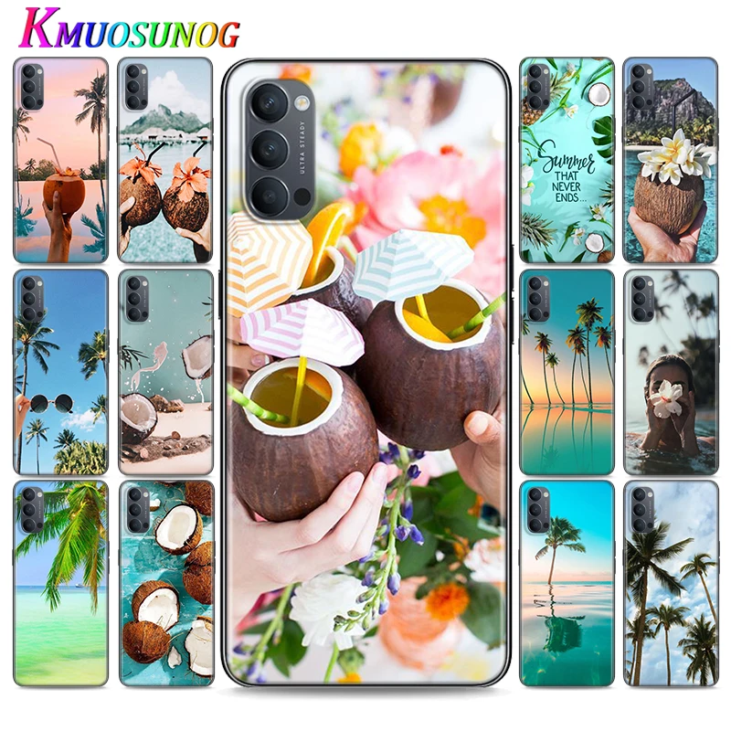 

Silicone Cover Fruit Coconut Blue Sky for OPPO Reno 4 3 Pro 10X Zoom 2 Z F ACE X2 Pro 5G A5 A9 2020 Phone Case