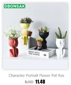 Human Face Vase Abstract Sculpture Portrait Ceramics Vase Flower Pot Flower Arrangement Modern Ornament Decoration Flowers Vases
