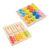 montessori educational wooden rainbow color sorting board educational toys