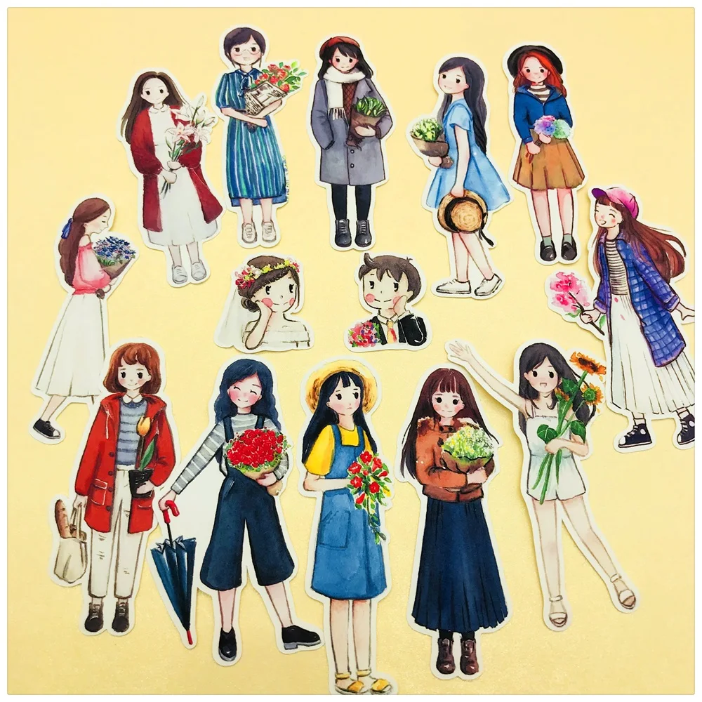 28 шт./компл. наклейка Любовь для девочек с ручным рисунком сделай сам альбом