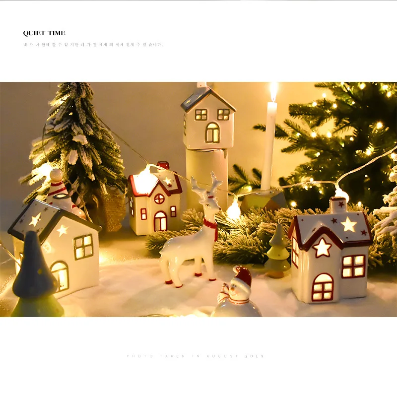 Светильник лый домик для снежного дома миниатюрные фигурки ручная работа