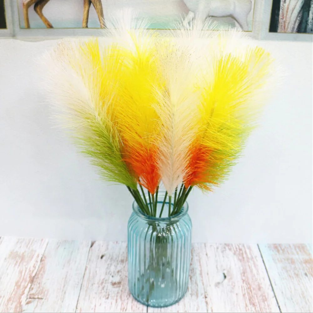 Пушистая трава тростник искусственные Искусственные цветы осеннее украшение