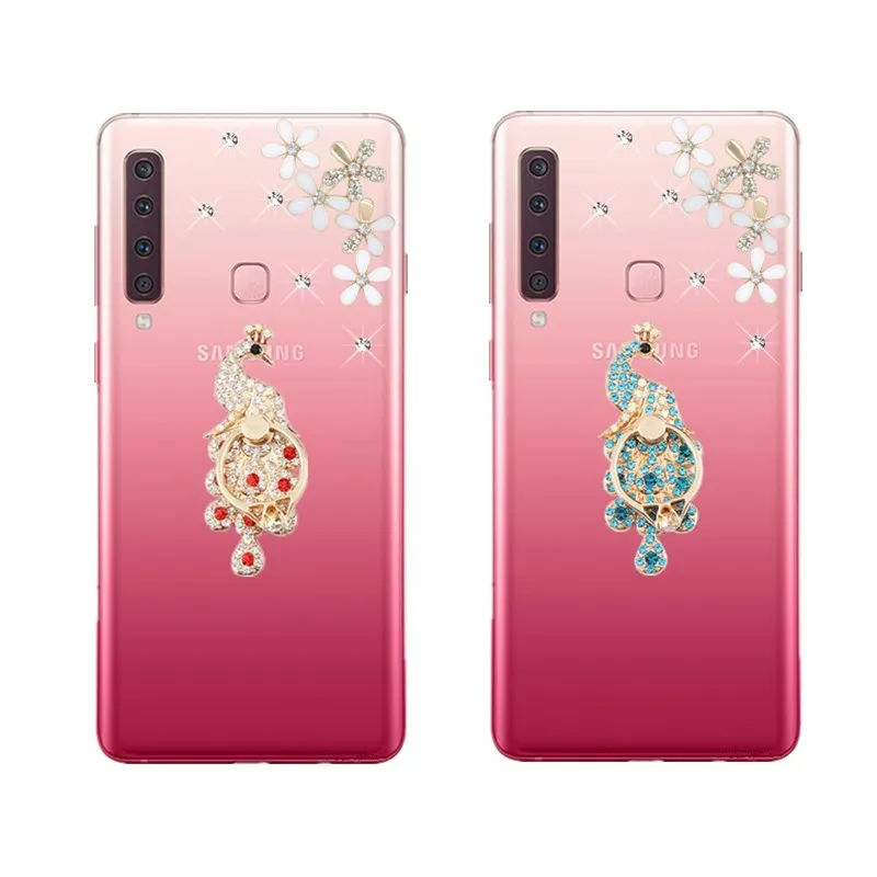 Павлин с кольцом для пальца подставка держатель Алмазный чехол телефона samsung Galaxy