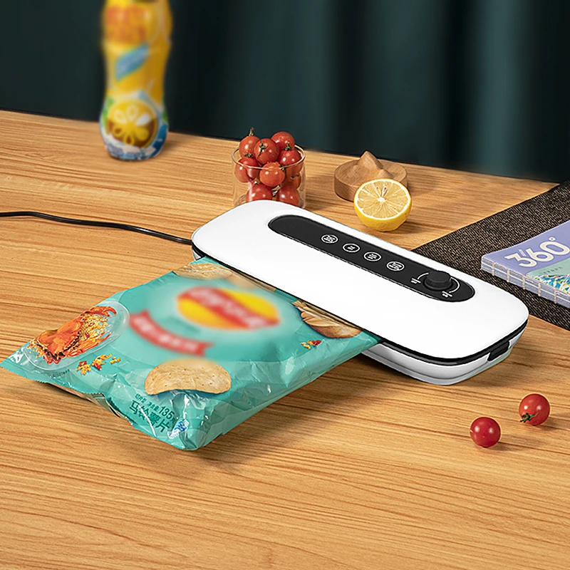 

White Dolphin Vacuum Sealer Machine for Kitchen Storage Organization Free Gift 10 Pcs Vacuum Bag for Food Vacuum Packaging