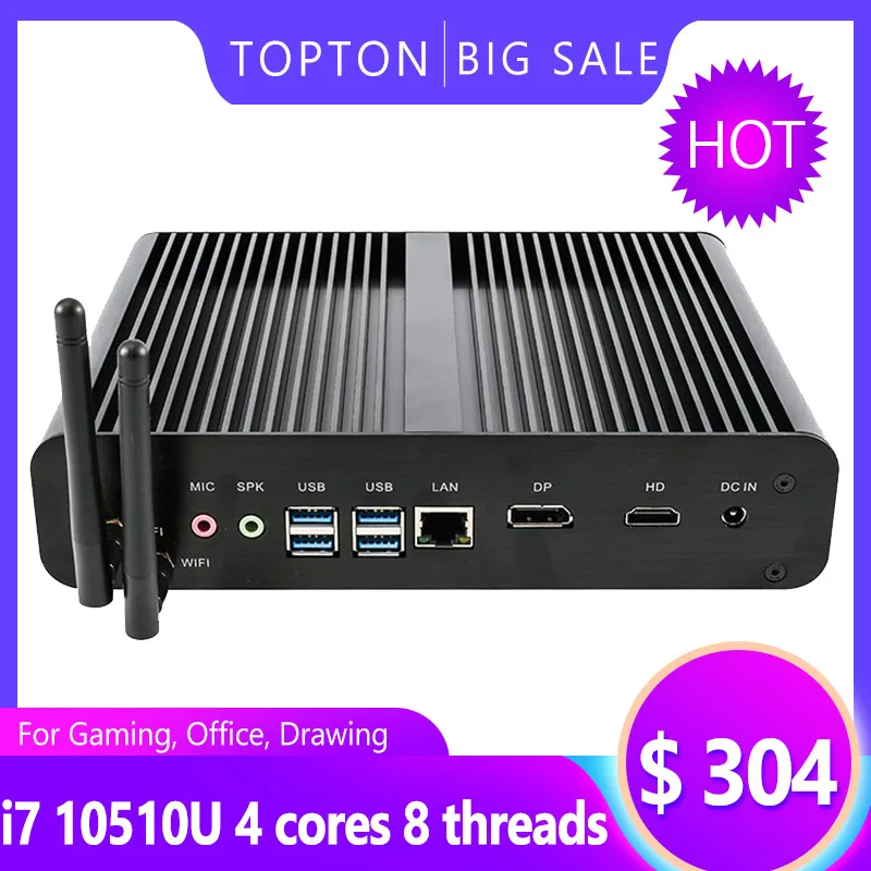 Мини ПК TOPTON 2020 Intel Core i7 10710U 10510U 2 5 | Компьютеры и офис