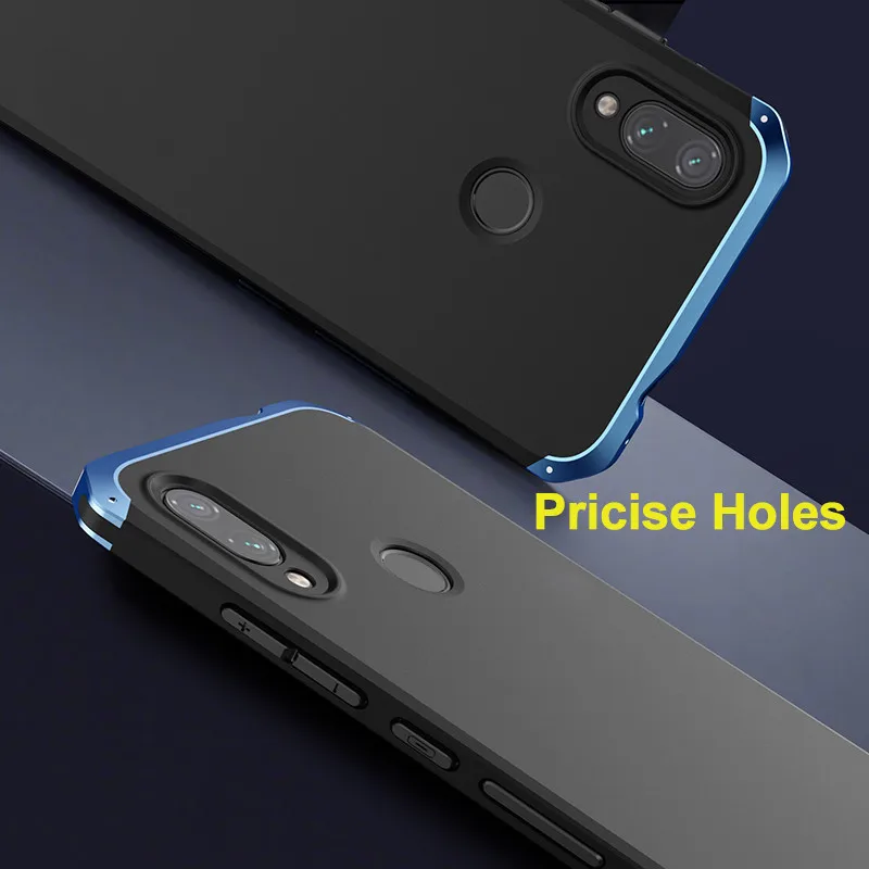 Металлический чехол для Xiaomi Redmi Note 7 6 8 Pro Роскошный Матовый ударопрочный из