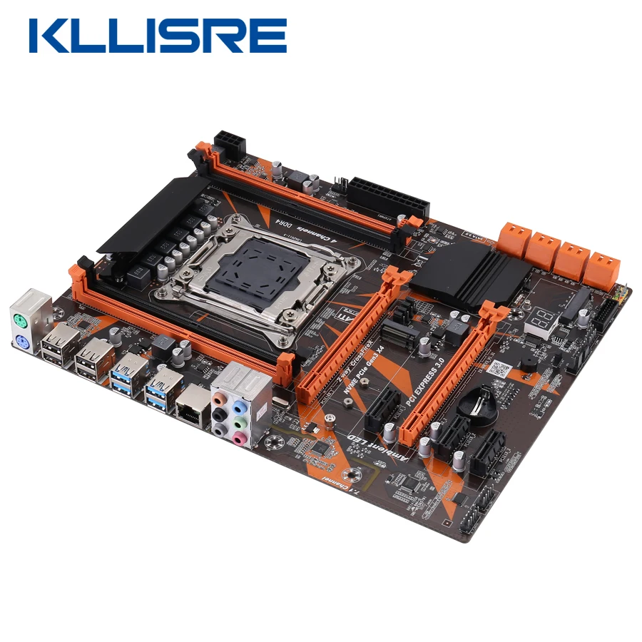 Kllisre X99 D4 материнская плата с Xeon E5 2650 V3 LGA2011 3 CPU 2шт X 8 ГБ = 16 Гб 2666 МГц DDR4
