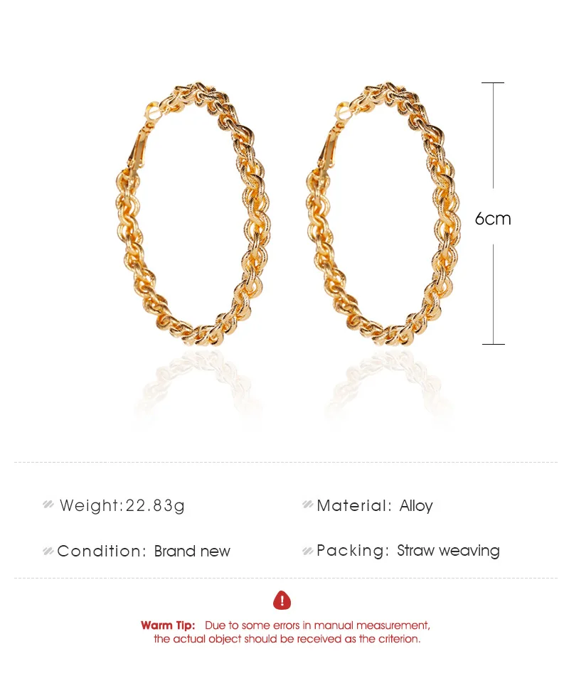 ZYZQ Гипербола серьги-кольца для женщин модные классические личность вечерние