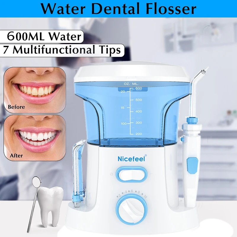 Nicefeel ирригатор для полости рта 7 шт. наконечники воды Flosser Электрический