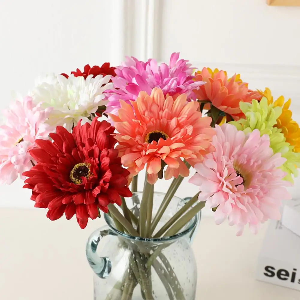 

1Pcs Silk Daisy Bride Bouquet For Christmas Home Wedding New Year Decoration Fake Plants Sunflower Artificial Flowers