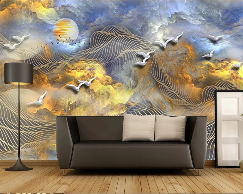 Пользовательские обои 3d росписи Новый Китайский благоприятный облака