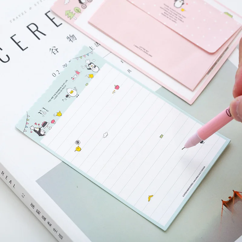 4 листа новые милые бумажные конверты с буквами мини цветок Письмо Бумага