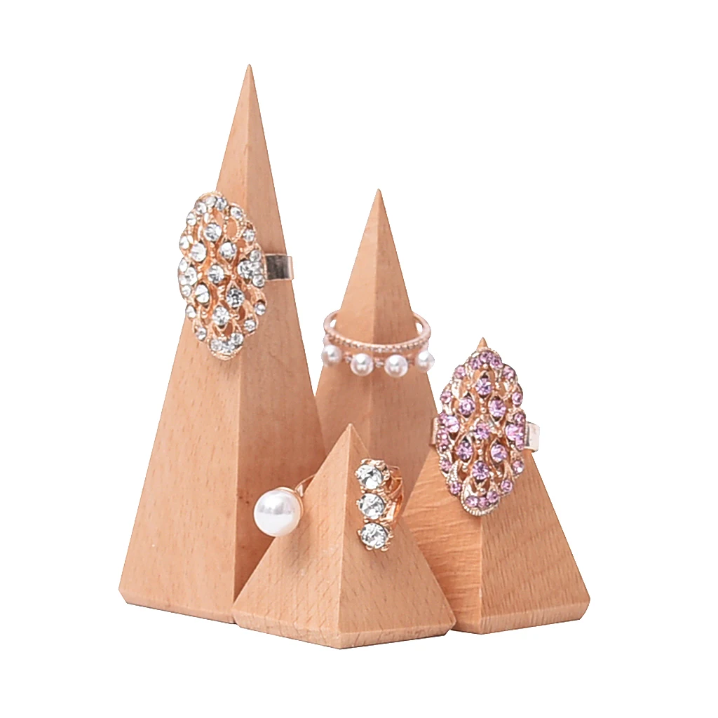 

4pcs Mixed Size 3.6cm/5.5cm/7.5cm/9.7cm Pyramid Triangle Display Rack