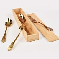 nordic cutlery tableware stainless steel gold fork vintage spoon dinnerware set luxury rose gold small spoon table forks gift