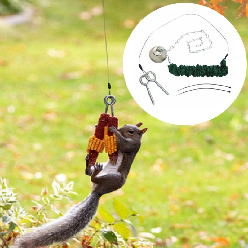 Кормушка Для белки Bungee Cord зеленая Весенняя белки|Садовые ловцы солнца| |