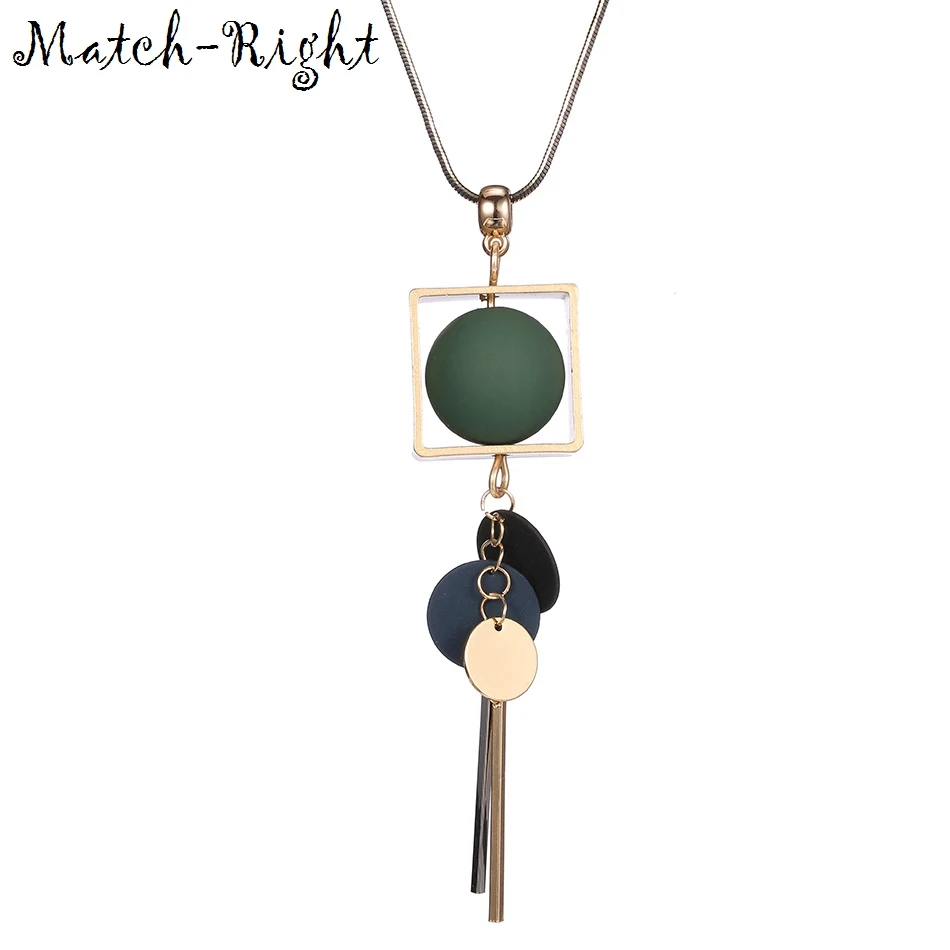 Женское Ожерелье Match Right длинное ожерелье для свитера & из деревянных бусин