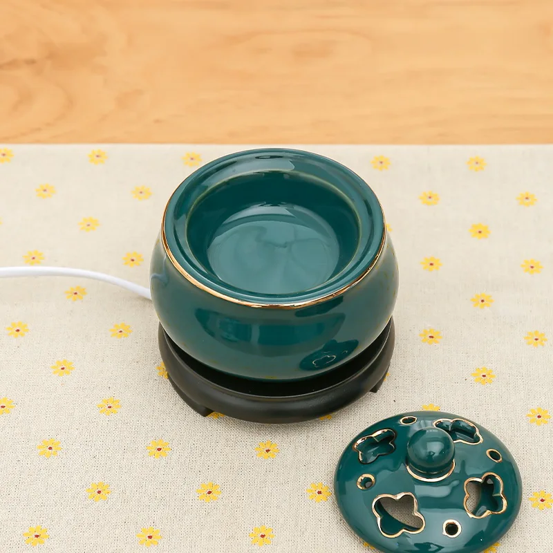 Малахит с зеленым таймером Электронная горелка для эфирного масла блок