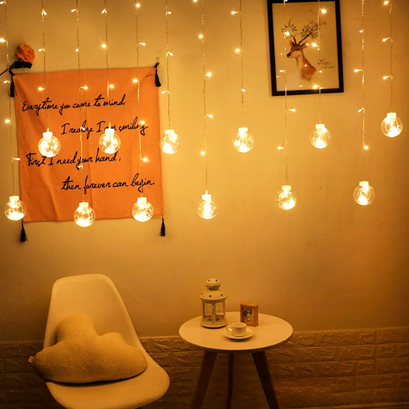 СВЕТОДИОДНАЯ Гирлянда со звездами и оленями осветительная цепочка 2019