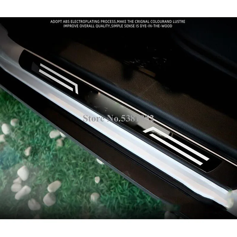 4 шт. защитная Накладка на порог из нержавеющей стали для Volkswagen Tiguan Mk2 2017 2018
