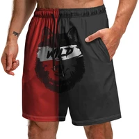 2021 summer new wolf 3d print mens shorts loose quick drying beach pants punk hip hop harajuku gothic jogging sweatpants