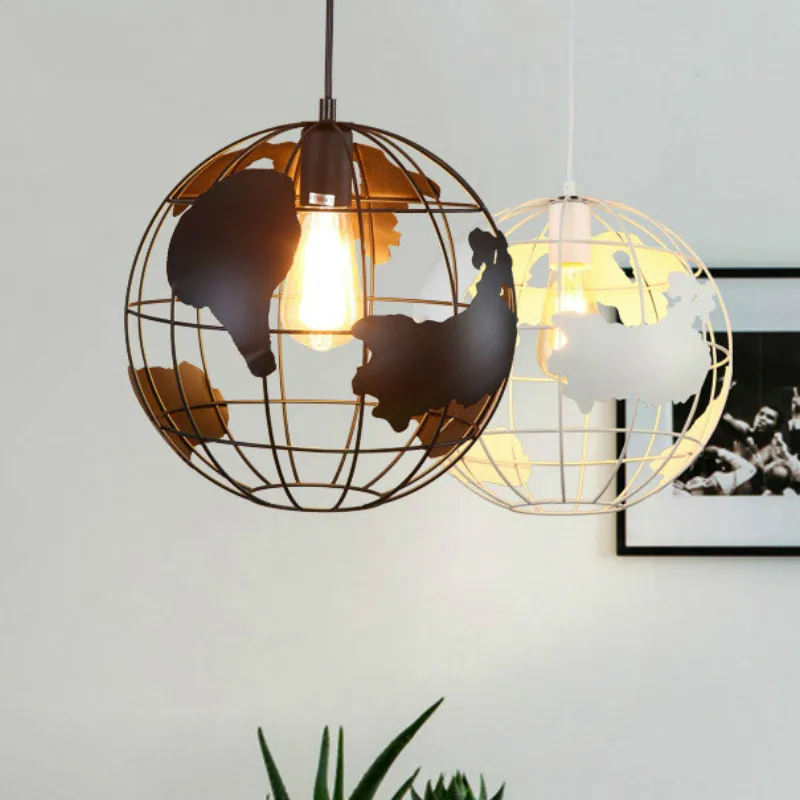 Современный светодиодный подвесной светильник в виде земли промышленный