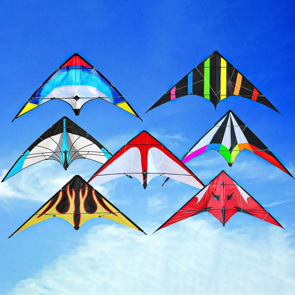 

Kite Colorful Large Sound 1.2M Triangle Stunt Kite Playing Kite Outdoor Kites Flying Toys Kite For Children Kids Outdoor Fun