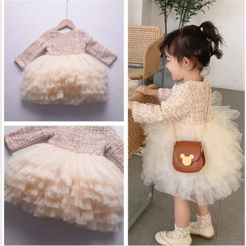 1st Birthday Party Baby Girls Dress Wedding Kids Dresses For Long Sleeve Princess Toddler Ball Gown | Детская одежда и обувь