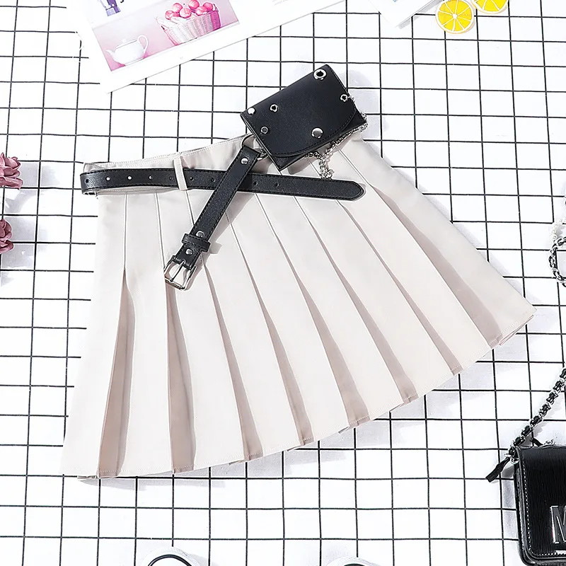 Женская плиссированная юбка с поясом модная летняя трапециевидной формы для
