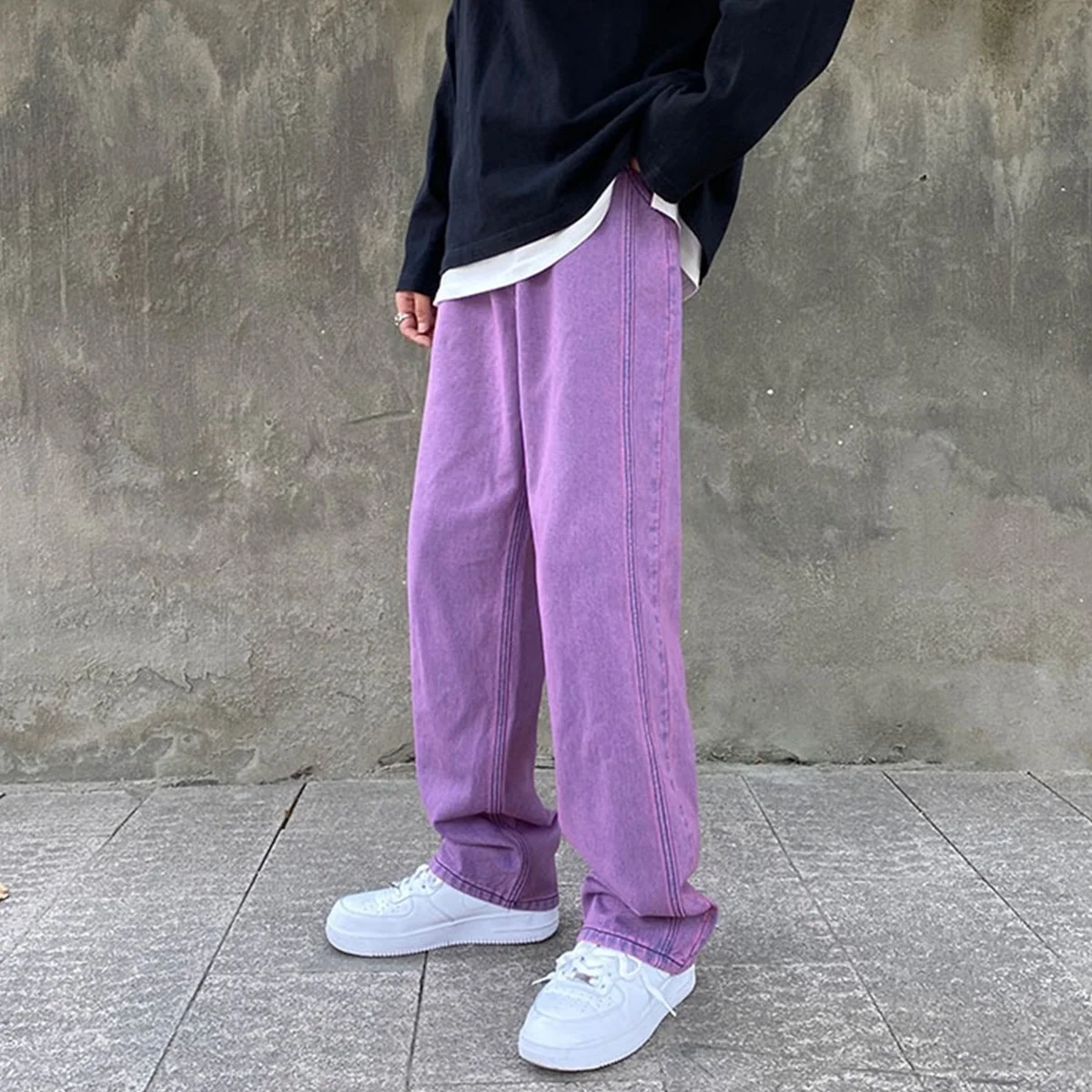

2021 New Spring Autumn New Men's Jeans Casual Oversize Hip Hop Denim Pants Streetwear Couple Loose Denim Pants Clothing