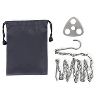 stainless steel outdoor campfire simple portable tripod picnic supplies hanging pot barbecue bracket camping gear multitool