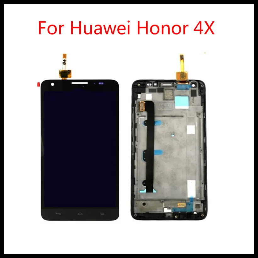 100% высококачественный ЖК-экран + сенсорная панель дигитайзер с рамкой для huawei Honor