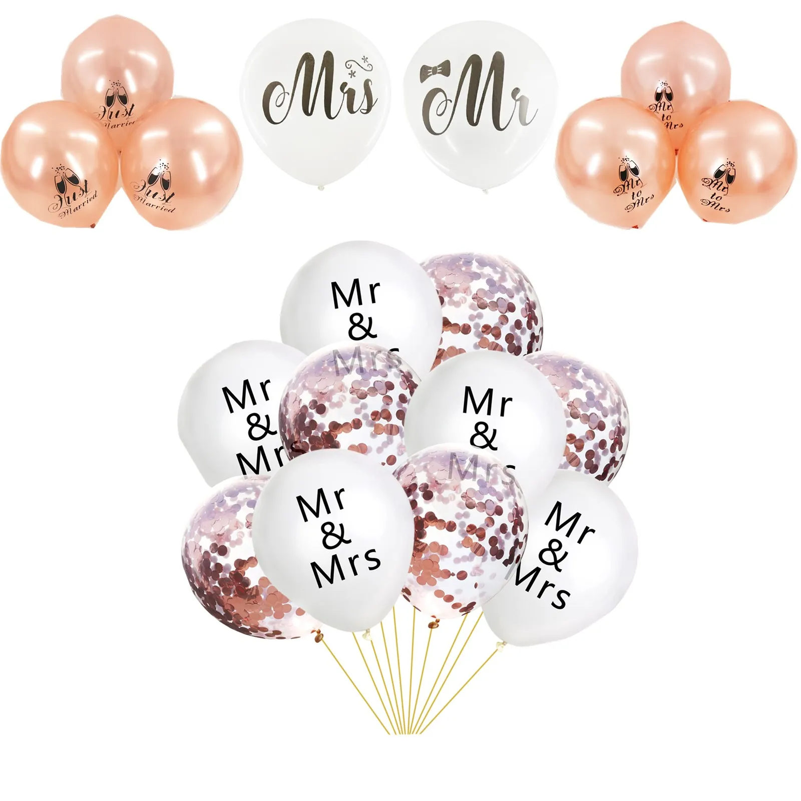 Г н & миссис латексные воздушные шары набор свадебных шариков круглые фотошарики