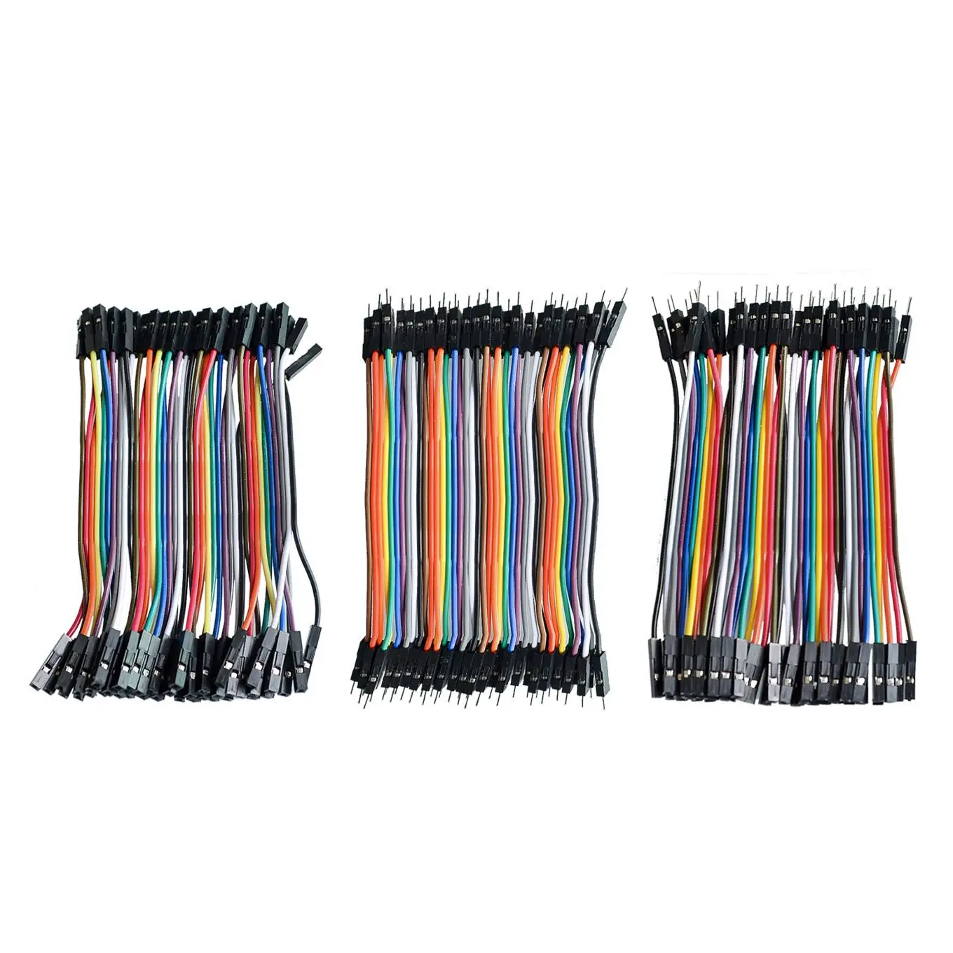 

Dupont Line 120pcs 10cm Male to Male + Female to Male and Female to Female Jumper Wire Dupont Cable for arduino DIY KIT