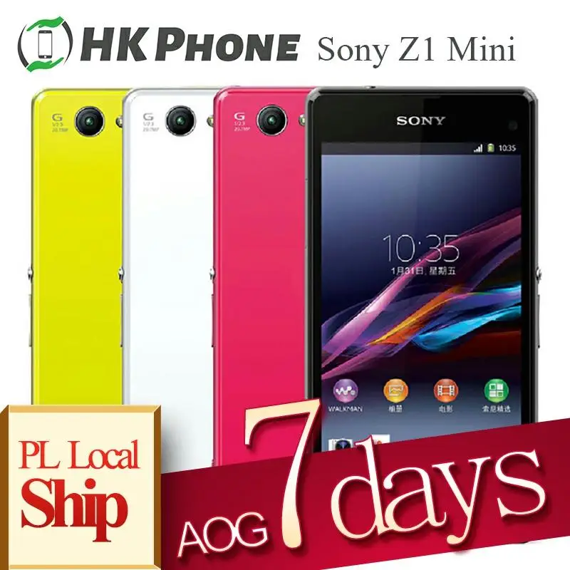 Оригинал Sony Xperia Z1 Compact D5503 смартфон с четырехъядерным процессором Android 4 3 дюймовый