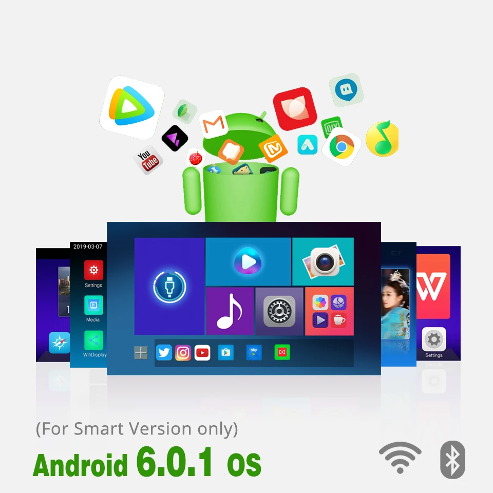 BYINTEK K7 Android Smart Wifi светодиодный мини портативный видео HD проектор для Iphone Ipad смартфон планшет игра 1080P домашний кинотеатр