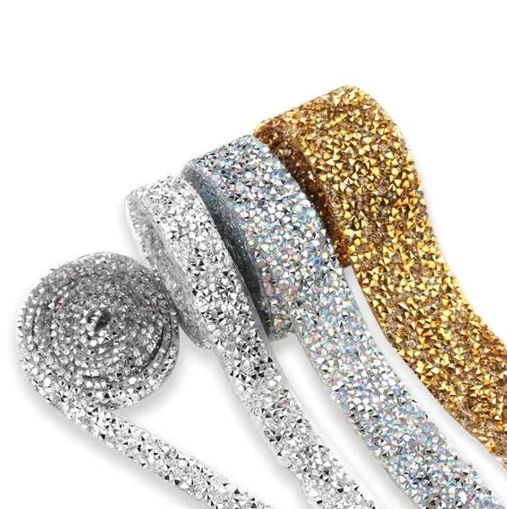 1 ярд горячей фиксации Стразы кружевная лента отделка для свадебного платья