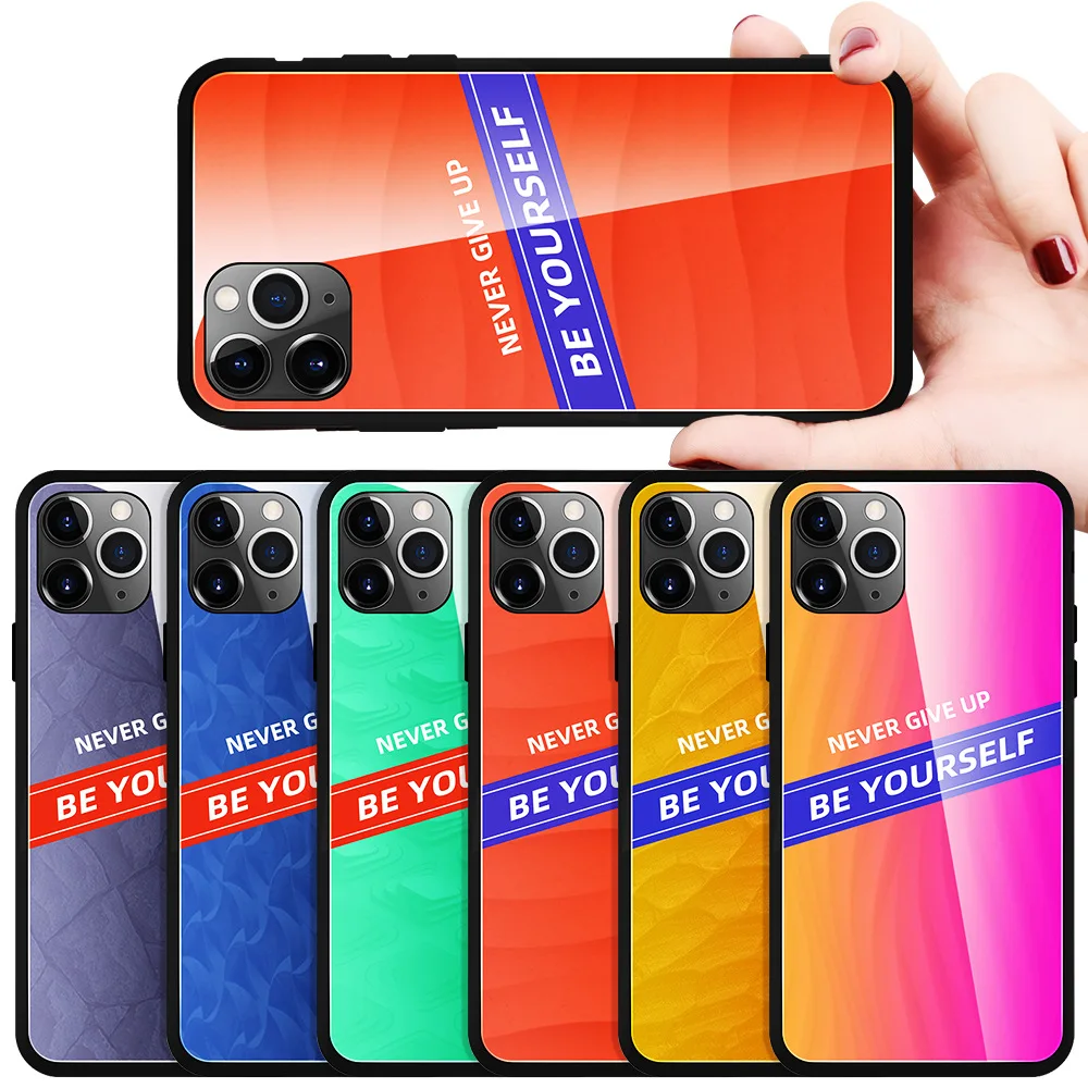 Чехол для телефона Iphone XR X 8 7 6 Plus цветной чехол из закаленного стекла с текстурой