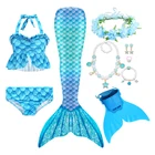 Женский купальный костюм с хвостом Русалочки, пляжная одежда для отдыха и косплея, детский купальник-бикини для принцессы, лето