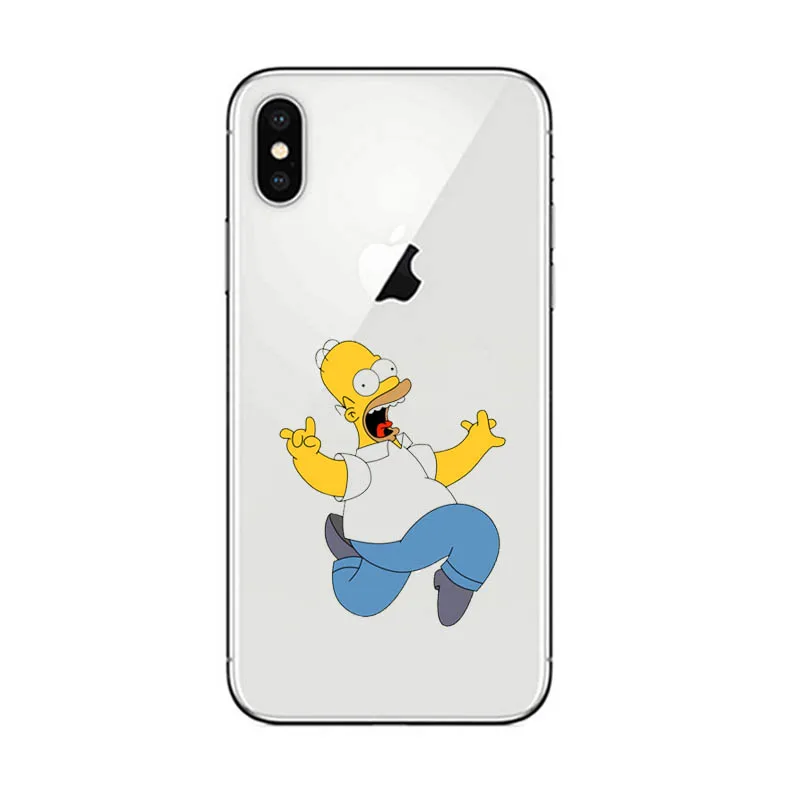 TPU Чехол для телефона Homer J. Simpson для iPhone 5S, SE 6 6s 7 8 P PLUS X XR XS MAX Милый Забавный модный силиконовый чехол для телефона с рисунком - Цвет: TPU